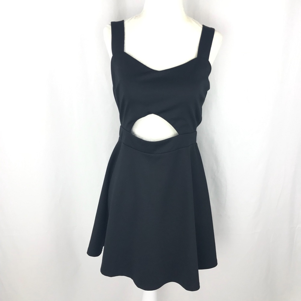 One Clothing Black Mini Dress with Cut-Outs, M - Picture 2 of 8